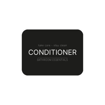 Adhesive Label - Conditioner - Matte Black in the group Bathroom Accessories / Show all bathroom accessories / Soap Bottle Holder & Soap at Beslag Online (10103-BO)