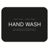 Adhesive Label - Hand Wash - Matte Black