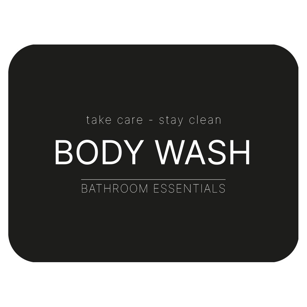 Adhesive Label - Body Wash - Matte Black
