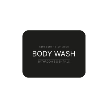 Adhesive Label - Body Wash - Matte Black