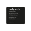Adhesive Label Premium - Body Wash - Matte Black