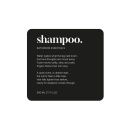Adhesive Label Premium - Shampoo - Matte Black