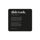Adhesive Label Premium - Dish Wash - Matte Black