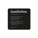Adhesive Label Premium - Hand Lotion - Matte Black