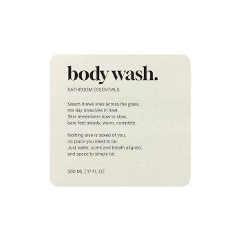 Adhesive Label Premium - Body Wash - Beige