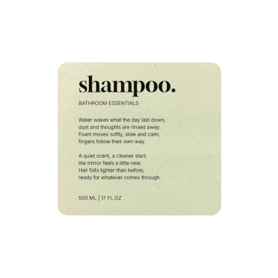 Adhesive Label Premium - Shampoo - Beige in the group Bathroom Accessories / Show all bathroom accessories / Soap Bottle Holder & Soap at Beslag Online (10189-BO)