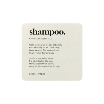 Adhesive Label Premium - Shampoo - Beige in the group Bathroom Accessories / Show all bathroom accessories / Soap Bottle Holder & Soap at Beslag Online (10189-BO)