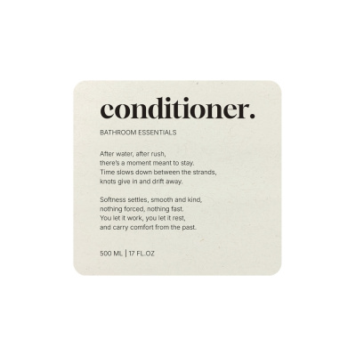 Adhesive Label Premium - Conditioner - Beige in the group Bathroom Accessories / Show all bathroom accessories / Soap Bottle Holder & Soap at Beslag Online (10192-BO)