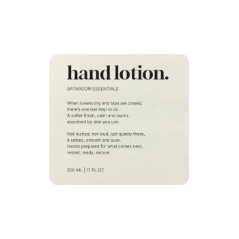 Adhesive Label Premium - Hand Lotion - Beige