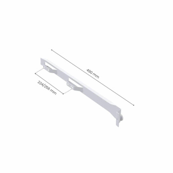 Roller Rail 500/16 - Right & Left - 224/256mm - White