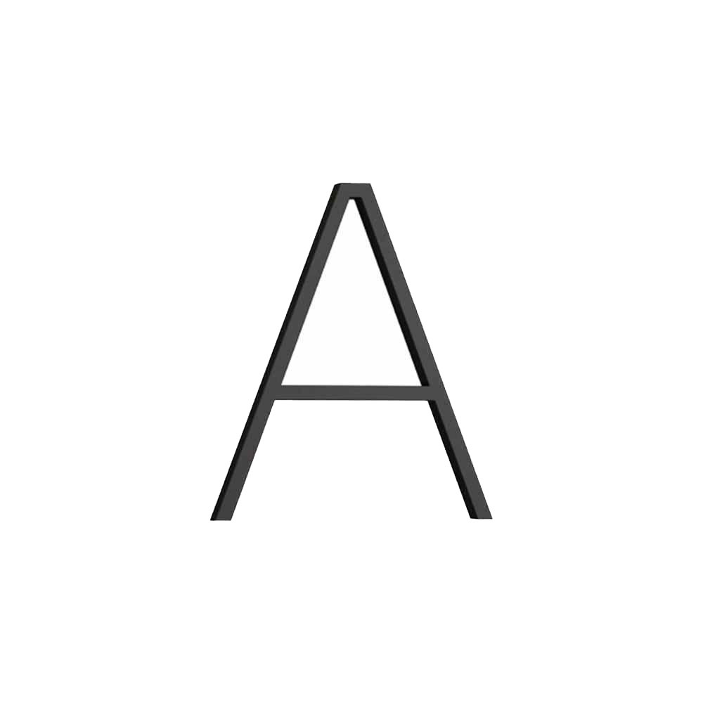 House Letter Contemporary - A - Black