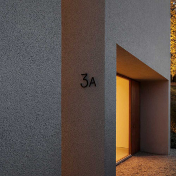 House Letter Contemporary - D - Black