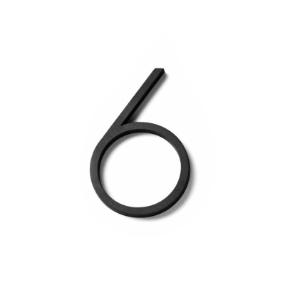 House Number Contemporary - 6 - Black in the group Storage / Show all storage / House Number at Beslag Online (2018763-6V)