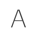 House Letter Contemporary A - Small - Black