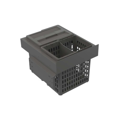Recycling Bin - Select Side 400 Eco - Dark Grey in the group Storage / Show all storage / Waste sorting solution at Beslag Online (210001314E)