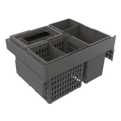 Recycling Bin - Select Side 600 Eco - Dark Grey in the group Storage / Show all storage / Waste sorting solution at Beslag Online (210001611)