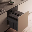 Kitchen Recycling Bin Wide - Dark Grey
