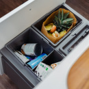 Kitchen Recycling Bin - Cube Basic Eco - Dark Grey