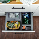 Kitchen Recycling Bin - Cube Basic Low - Dark Grey