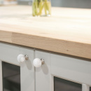 Cabinet Knob Bead Straight - Carrara Marble