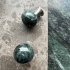 Cabinet Knob Bead Straight - Carrara Marble Green