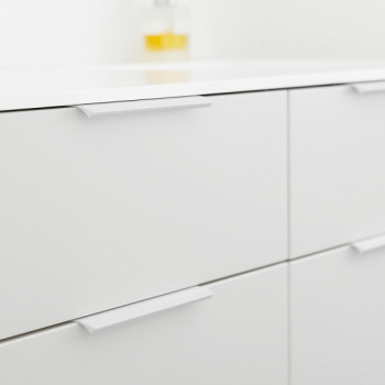 Profile Handle Edge Straight - 200mm - White Lacquered