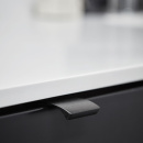 Profile Handle Edge Straight - 40mm - Brushed Black