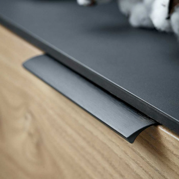 Profile Handle Edge Straight - 350mm - Brushed Black