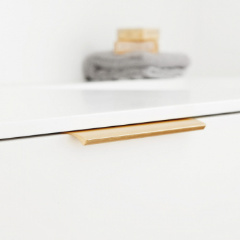 Profile Handle Edge Straight - 40mm - Brushed Brass
