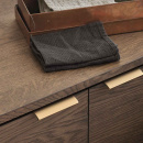 Profile Handle Edge Straight - 100mm - Brushed Brass