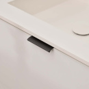 Profile Handle Edge Straight - 100mm - Brushed Black