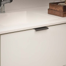 Profile Handle Edge Straight - 100mm - Brushed Black