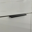 Profile Handle Edge Straight - 100mm - Brushed Black