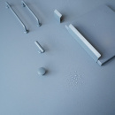 Edge Pull Handle Side - Storm Blue