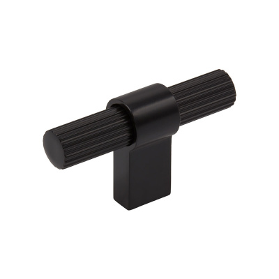 Cabinet Knob T Helix Stripe - Matte Black in the group Cabinet Knobs / Show all cabinet knobs / T-Knobs at Beslag Online (309210-11)
