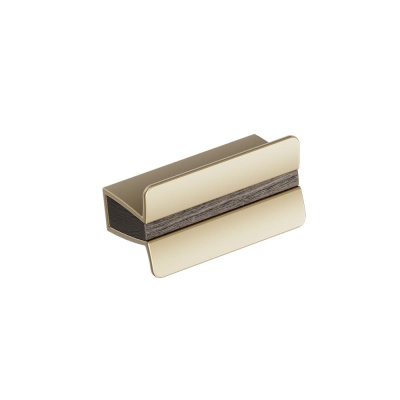 Handle Papillon - 32mm - Dark Stained Oak/Matte Brass in the group Cabinet Handles / Color/Material / Brass at Beslag Online (317621-11)