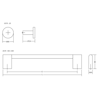 Handle Nexx - Brushed Black
