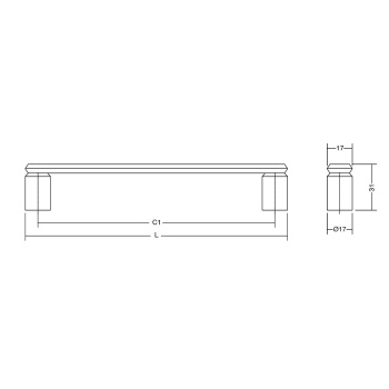 Handle Fase - 160mm - Brushed Black