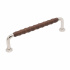 Handle 1353 - 128mm - Nickel Plated/Brown Leather