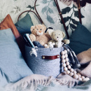 Handle Loop - 128mm - Black Leather/Chrome