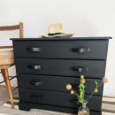 Handle Loop Round - 128mm - Black Leather/Black