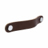 Brown leather handle with chrome detail