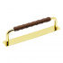 Handle Royal Deluxe in polished brass with brown leather from Beslag Design