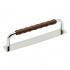 Handle Royal Deluxe nickel-plated with wrap brown leather