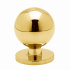 Cabinet knob Solliden in polished brass from Beslag Design