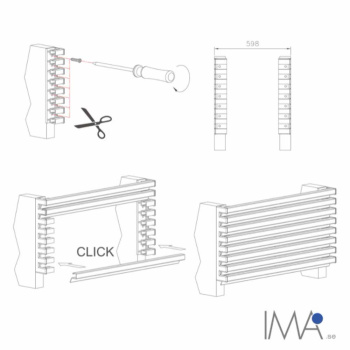 Ventilation Grille - 598x125 - White