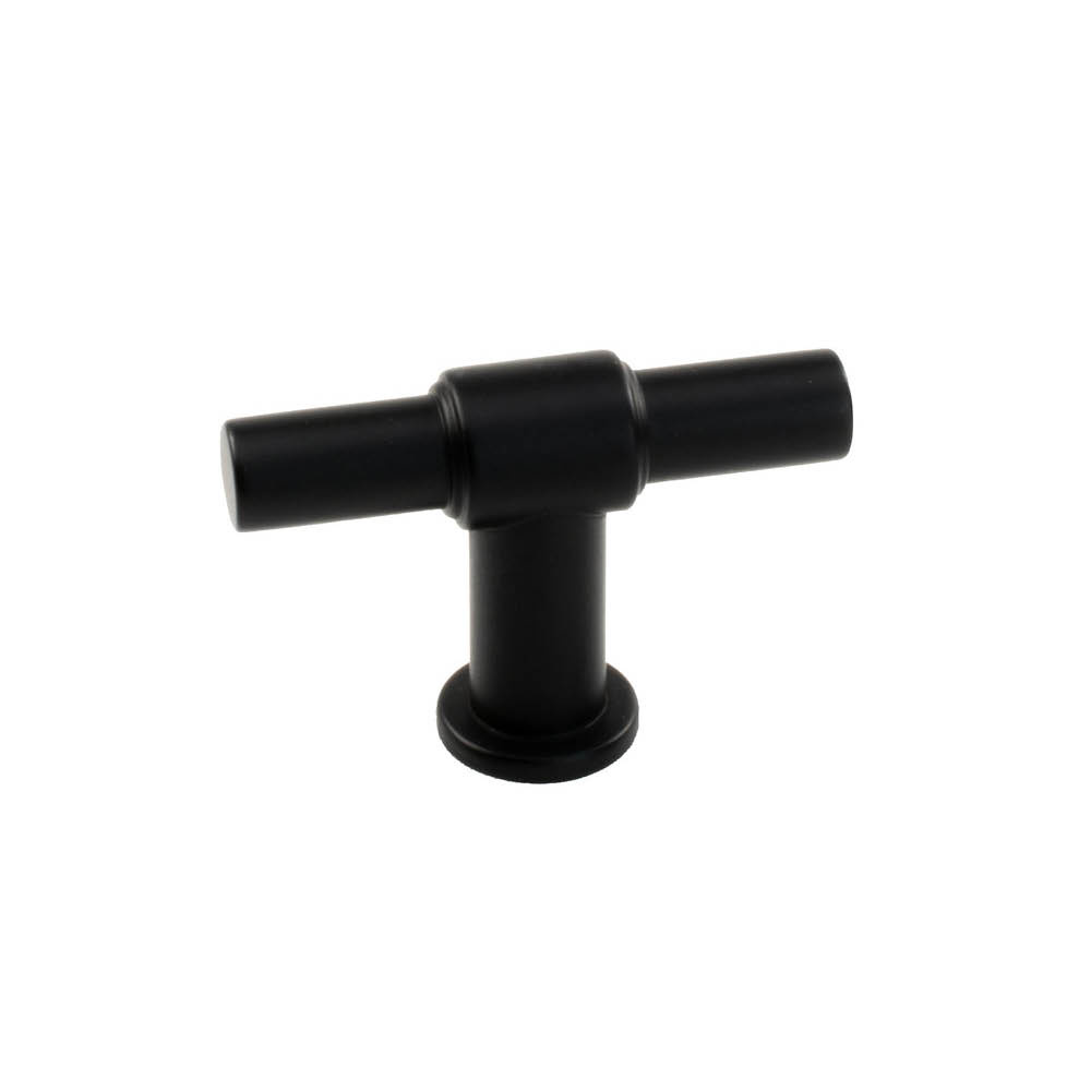 Cabinet knob T-type in matte black from Beslag Design
