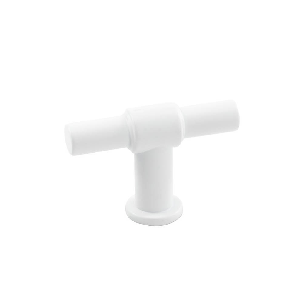 Cabinet knob T-type in matte white from Beslag Design
