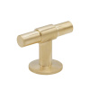 Cabinet Knob T Uniform - Brushed Untreated Brass
