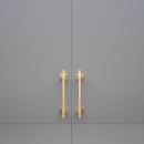 Handle Uniform - 128mm - Brushed Untreated Brass